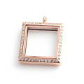 Chinese manufacturer wholesale stainless steel floating glass charm locket necklace